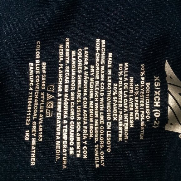 Avia Navy and Grey Fleece Lined Running Tights - Picture 13 of 14